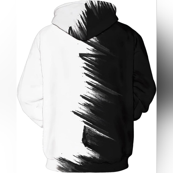 New Men's Graphic Drawstring Hoodie Sweater Multiple Sizes - Picture 3 of 5